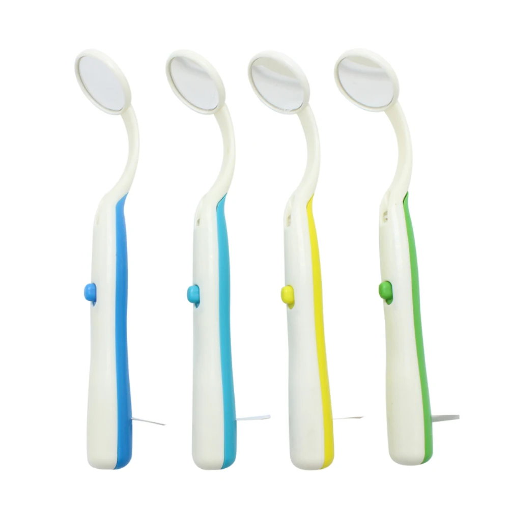 

4 pcs LED Light Oral Dental Mouth Mirrors Super Bright Illuminated Tooth Care Tool Oral Hygiene Machine small size makeup mirror