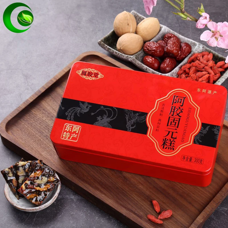 

Donkey Hide Gelatin Cake with Red Date,Wolfberry,Walnut,Donga Ready To Eat Solid Yuan Cream Beauty Supplement for Blood Ejiao