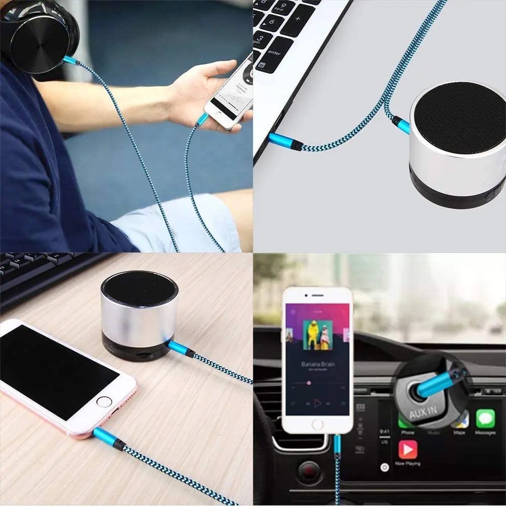 

Jack 3.5 Audio Cable 3.5mm Speaker Line Aux Cable for iPhone 6 Samsung galaxy s8 Car Headphone Xiaomi redmi 4x Audio Jack