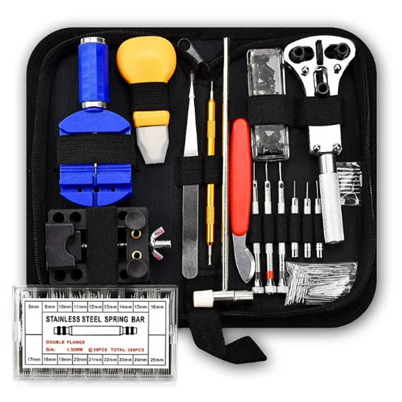 

507 pcs Watch Repair Tool Kit Set Watch Strap Link Pin Remover Bottom Case Opener Household Watch Repair Kit