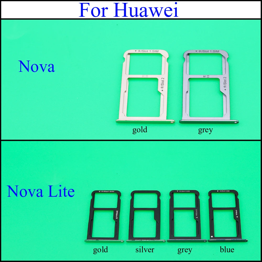 

YuXi новый слот для Sim-карты держатель лотка для Huawei Nova /Nova Lite адаптер для Sim-карты Запасные части