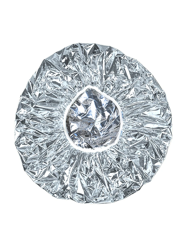

Heat Insulation Aluminum Foil Hat Shower Cap Elastic Bathing Cap For Women Hair Salon Bathroom Easy To Use