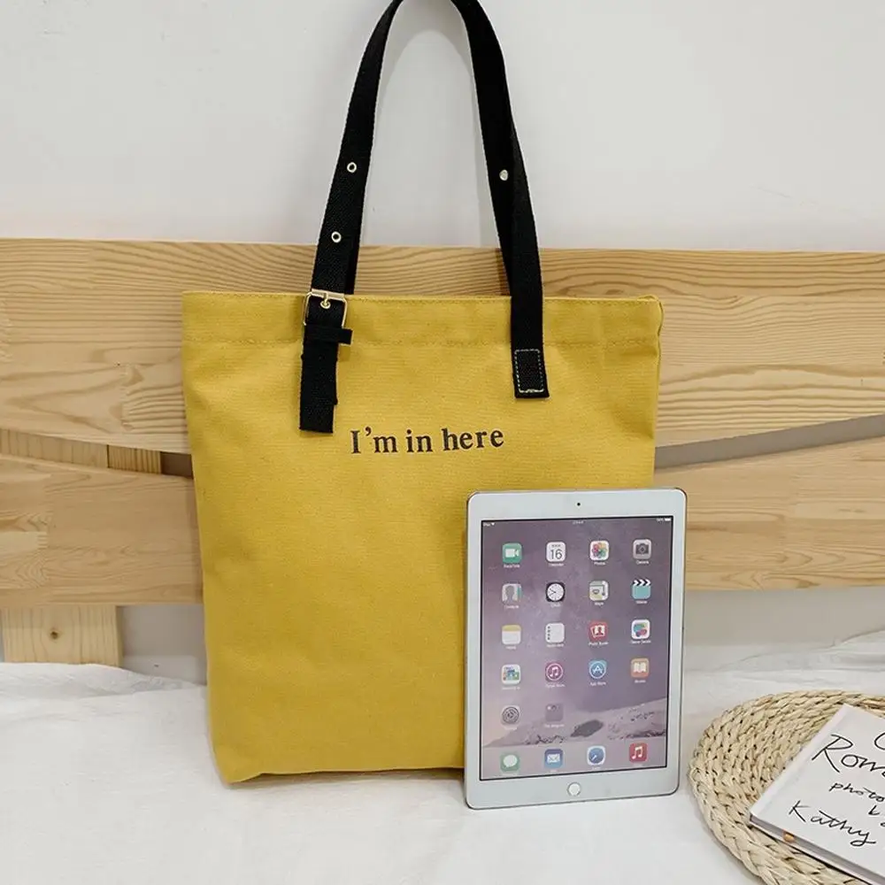 Сумка на плечо Женская холщовая саквояж большой вместимости в стиле ретро модный