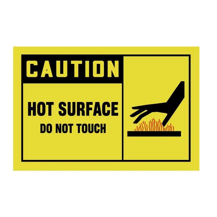 100pcs/lot 114x76mm CAUTION HOT SURFACE DO NOT TOUCH self-adhesive paper lable sticker, Item No.CA11