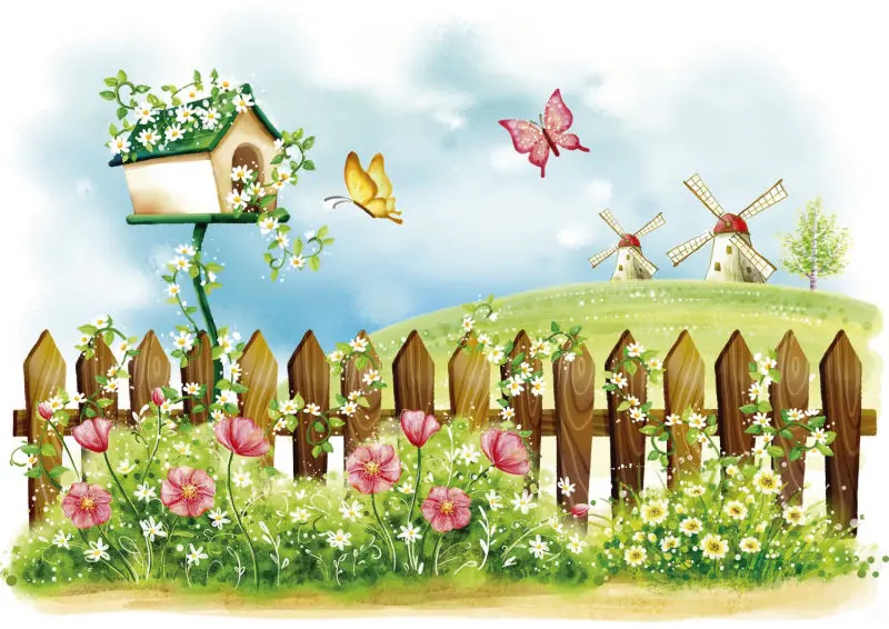 JMINE Div 5D скворечник бабочка цветок ветряная мельница забор полные наборы для