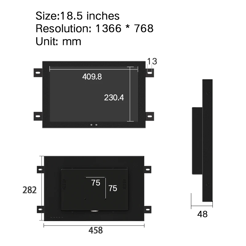 18 5 дюймовый ЖК монитор Дисплей HDMI VGA BNC AV USB интерфейс экран планшета не сенсорный