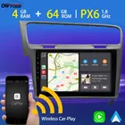 Автомобильная Мультимедийная система Carplay, на Android 10, с GPS, 10,1 дюйма, 4 Гб + 64 ГБ, Bluetooth 5,0