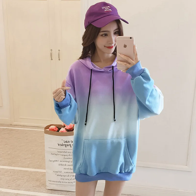 Женская толстовка с капюшоном свободная бархатная Толстовка кораллового цвета в