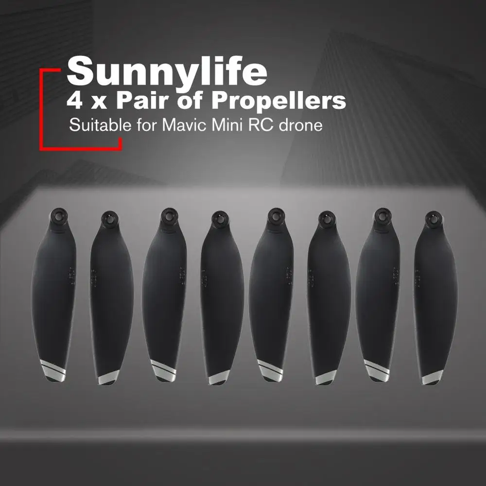 

Sunnylife 8 шт. пропеллеры 4726F компактный низкий шум крыло весло реквизит хорошо сбалансированный пропеллеры лопасти Дрон комплект для Mavic мини