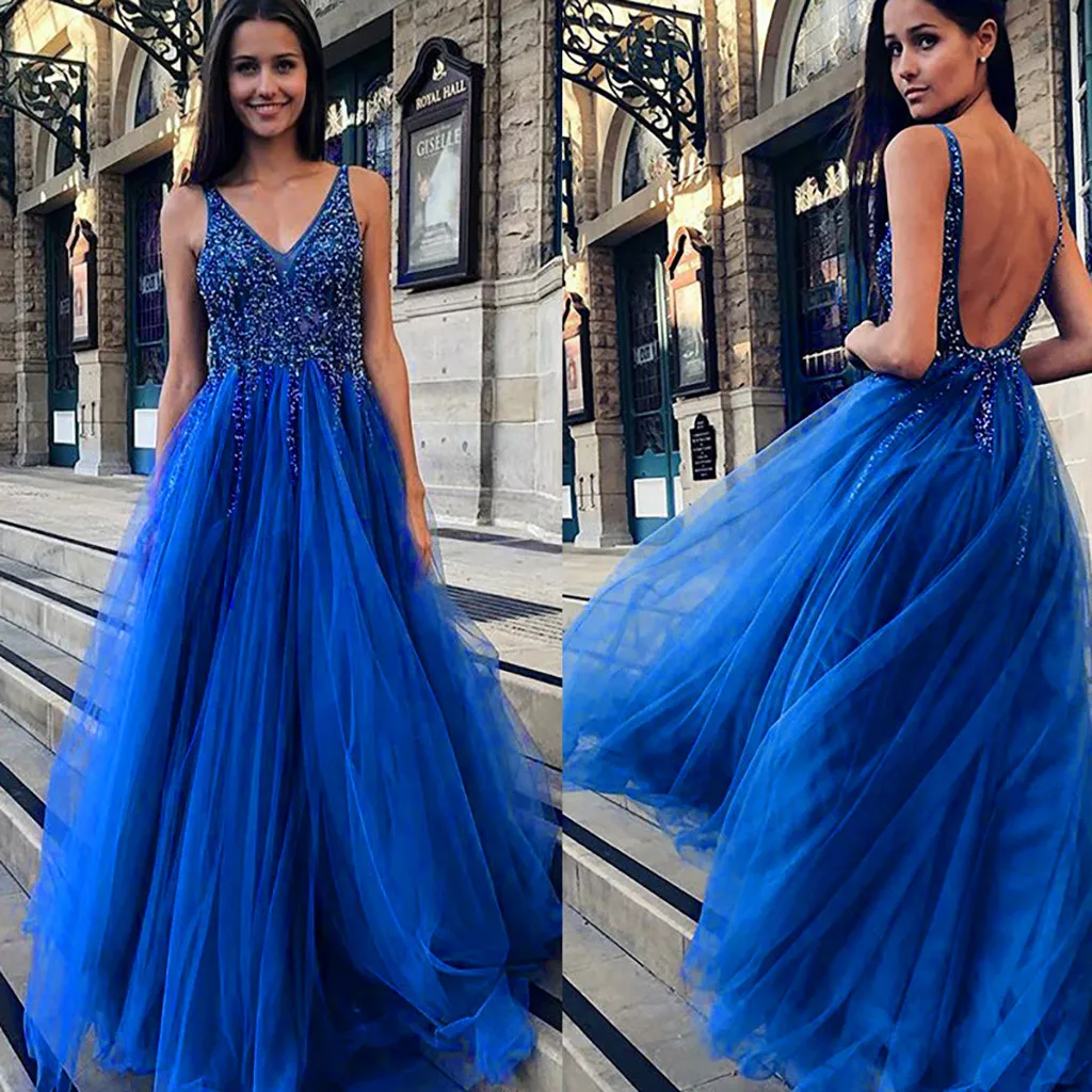 Женское вечернее платье элегантное асимметричное длинное кружевное с глубоким v