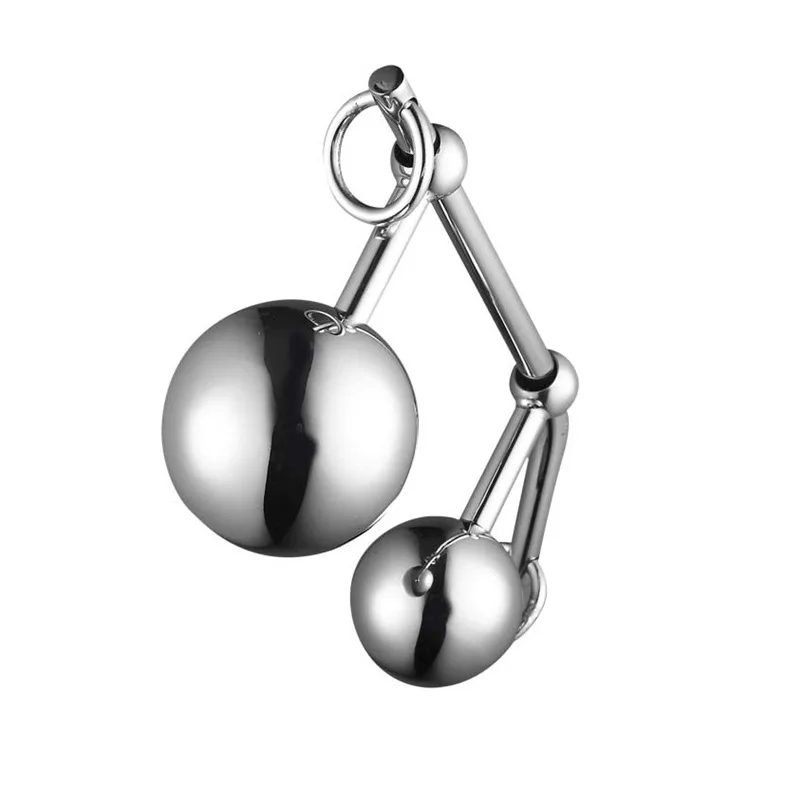 Stainless steel metal double ball Male anal plug butt vagina insert hook for women sex toys | Красота и здоровье