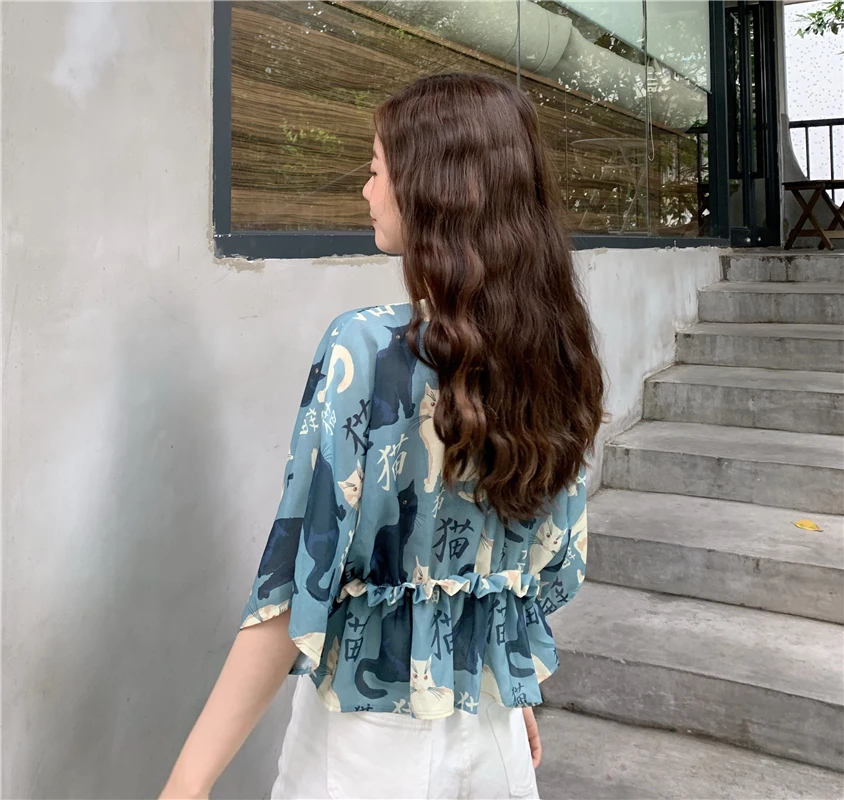 

Loose Summer Style Women's Clothing Korean Blouses V-neck Tops Ladies Fashion Brands Crop Top Shirts Blusas Mujer De Moda New