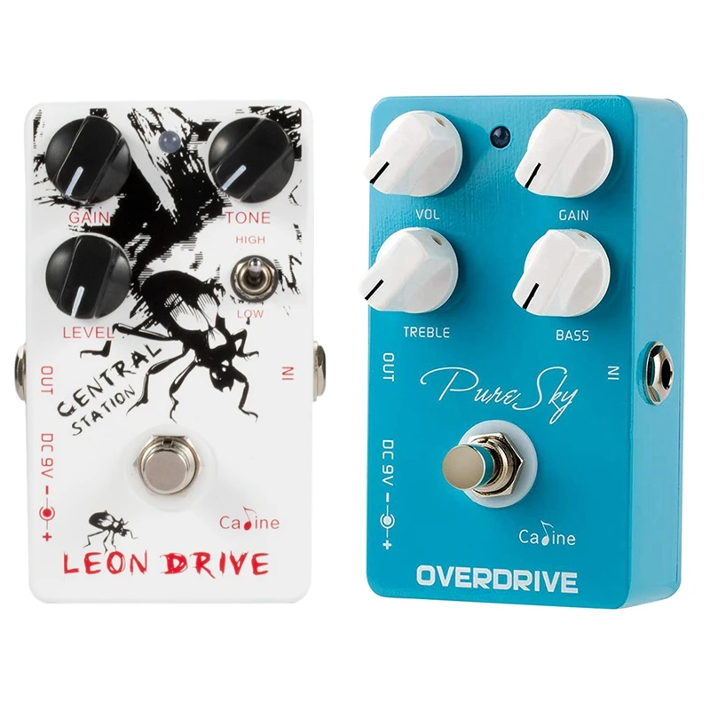 

Caline Pure Sky OD Guitar Effect Pedal CP-12 & CALINE CP-50 Guitar Pedal Leon Drive Guitar Effect Pedal True Bypass