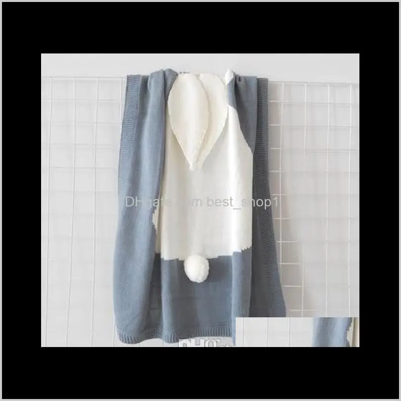 

Baby Rabbit Kids Knitting Blanket Infant Swaddle Wrap Quilt Play Ins Bunny Crib Air Condition Sleeping Towel Yfa295 Gkpv1