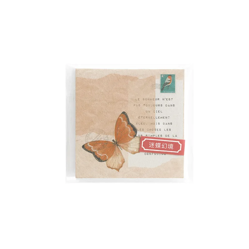 

1set/lot Memo Pads Sticky Notes Natural notes Plant butterfly diary Scrapbooking Stickers Office School stationery Notepad