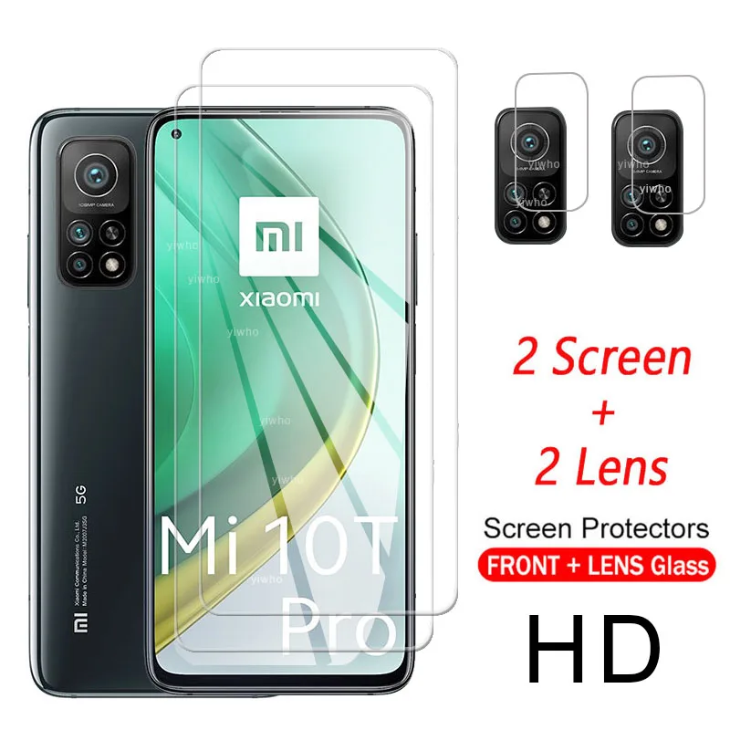 Закаленное стекло для Xiaomi Mi 10t Pro 5G чехол защитное защита экрана объектив камеры