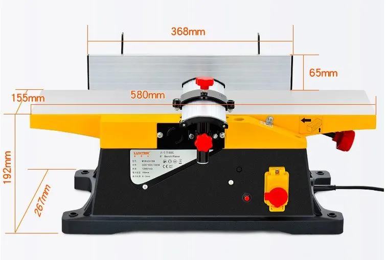 Multifunctional Woodworking Planer Table-type Household electric bench planer | Инструменты