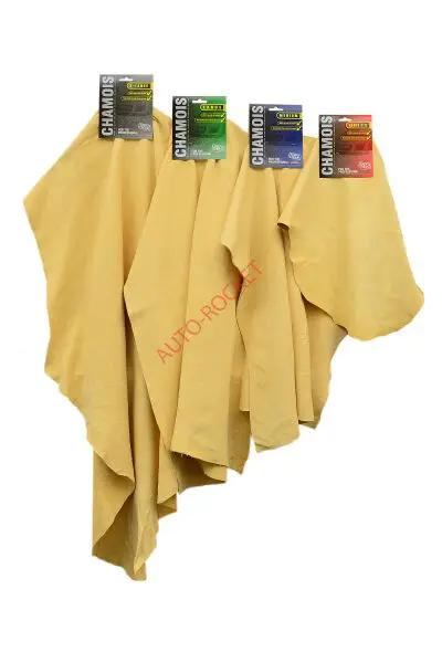 

GENUINE REAL LEATHER CHAMOIS OIL TANNED CLOTH CHAMMY CAR DRYING & CLEANING