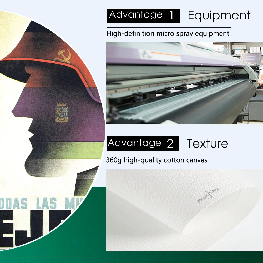 

Retro Defence of Madrid Historic War Vintage Posters and Prints Canvas Painting Wall Art Picture for Living Room Home Decoration