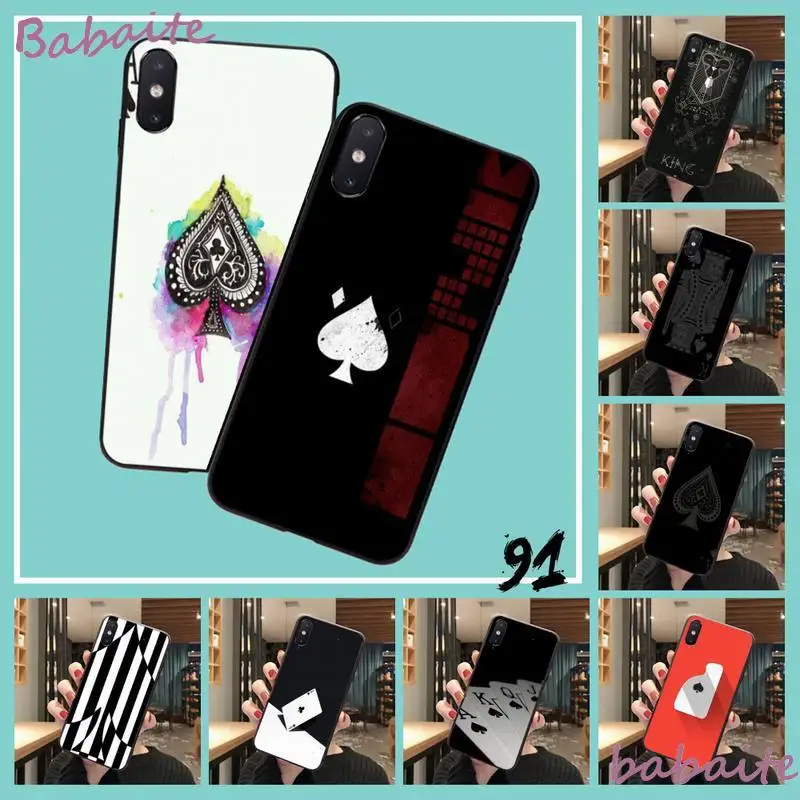 Модный DIY Роскошный чехол для телефона Babaite в виде покера iPhone 8 7 6 6S Plus 5 5S SE 2020 11 11pro