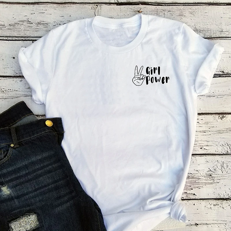 Женская летняя футболка повседневные топы с принтом для девочек мощные женские