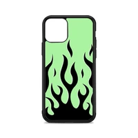 green flames phone case for iphone 12 mini 11 pro 13 max x xr 6 7 8 plus se20 high quality tpu silicon and hard plastic cover