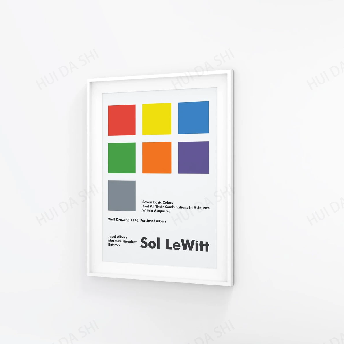 Выставочный постер Sol Lewitt литограф принт из музея исефа альберса | Дом и сад