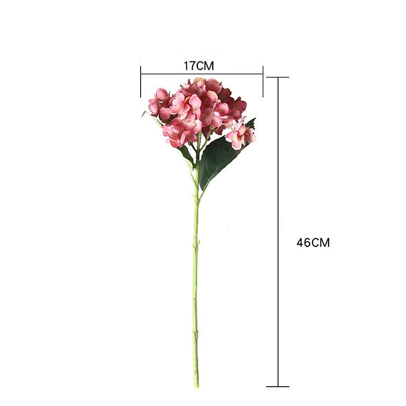 46 см искусственные цветы ветка гортензии домашний Свадебный декор Осенний