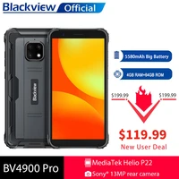 Blackview BV4900 Pro IP68 Rugged Smartphone 4GB 64GB Octa Core Android Waterproof Mobile Phone 5580mAh NFC 5 7  Cellphone