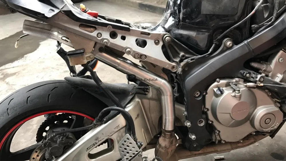 Мотоцикл выхлопной для HONDA CBR600RR F5 2005- CBR 600RR F 5 мотоцикл среднего звенья трубы без круглых 51 мм Глушитель