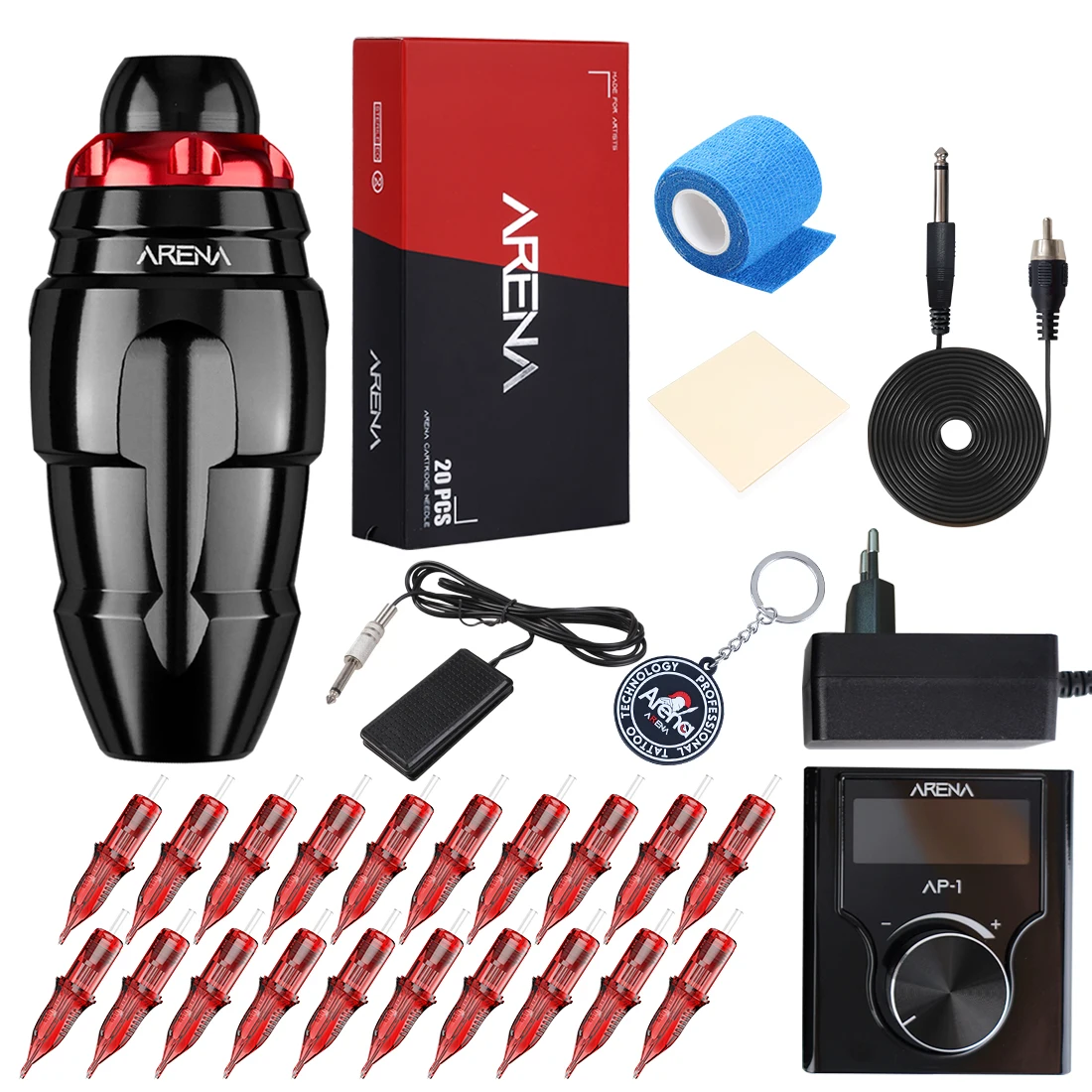 

Arena Unique Design Rotary Tattoo Machine LCD Dual Mode Switch Power Supply Accessories Permanent Makeup Tattoo Set