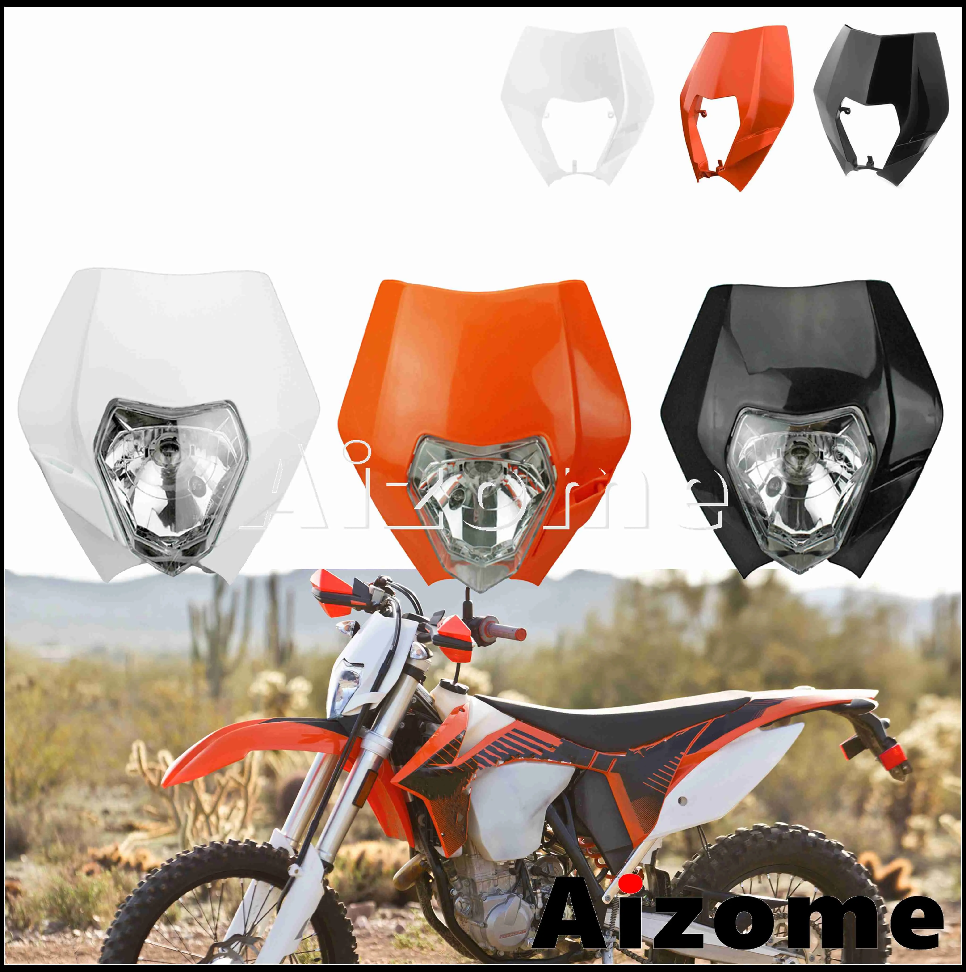 Двойной Спорт MX Enduro Байк 12V 35W фары для мотокросса передний свет маска лампа