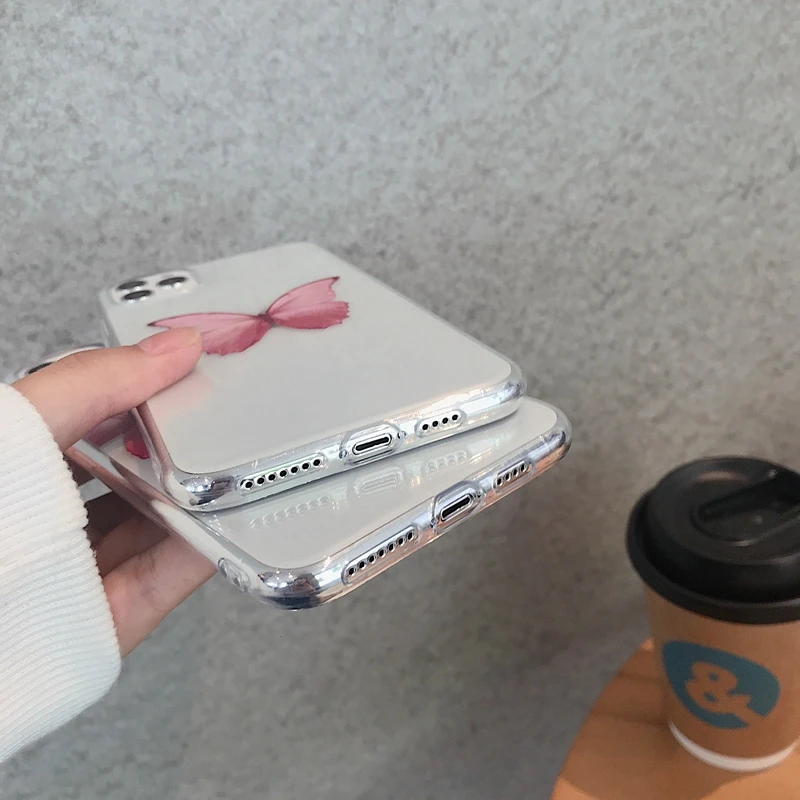 Swallowtail Бабочка Печать Прозрачный Мягкий ТПУ силиконовый чехол для iPhone 6 6G 6s 7 8 Plus 10