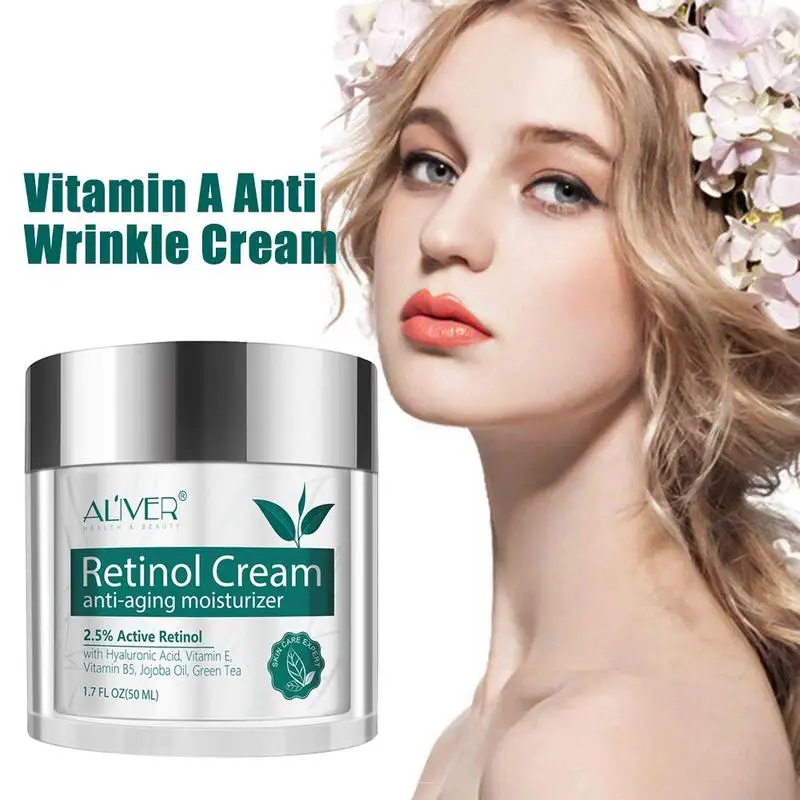 

ALIVER Retinol Hyaluronic Acid Vitamin A Anti Cream Firming Nourishing Moisturizing Lotion ml Cream 50 Moisturizing X1W7