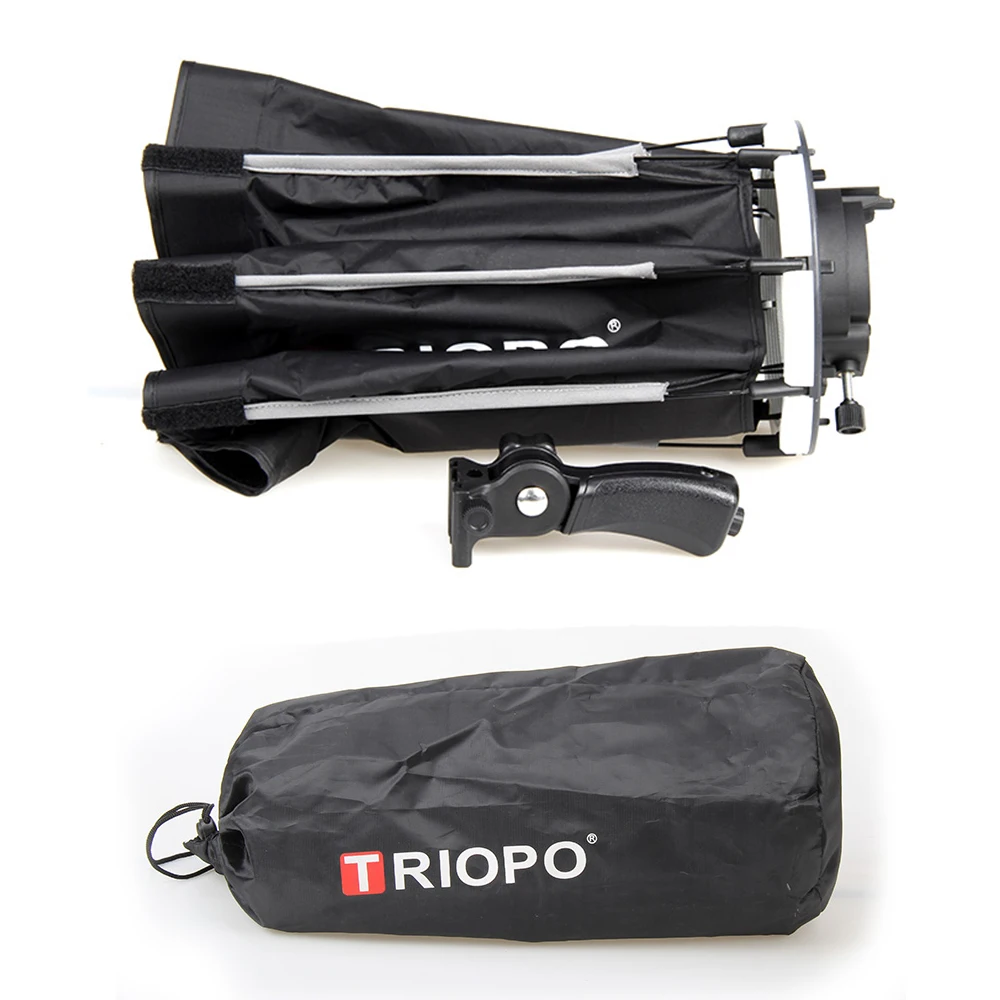 Складной восьмиугольный софтбокс TRIOPO 65 см держатель для софтбокса ручка +
