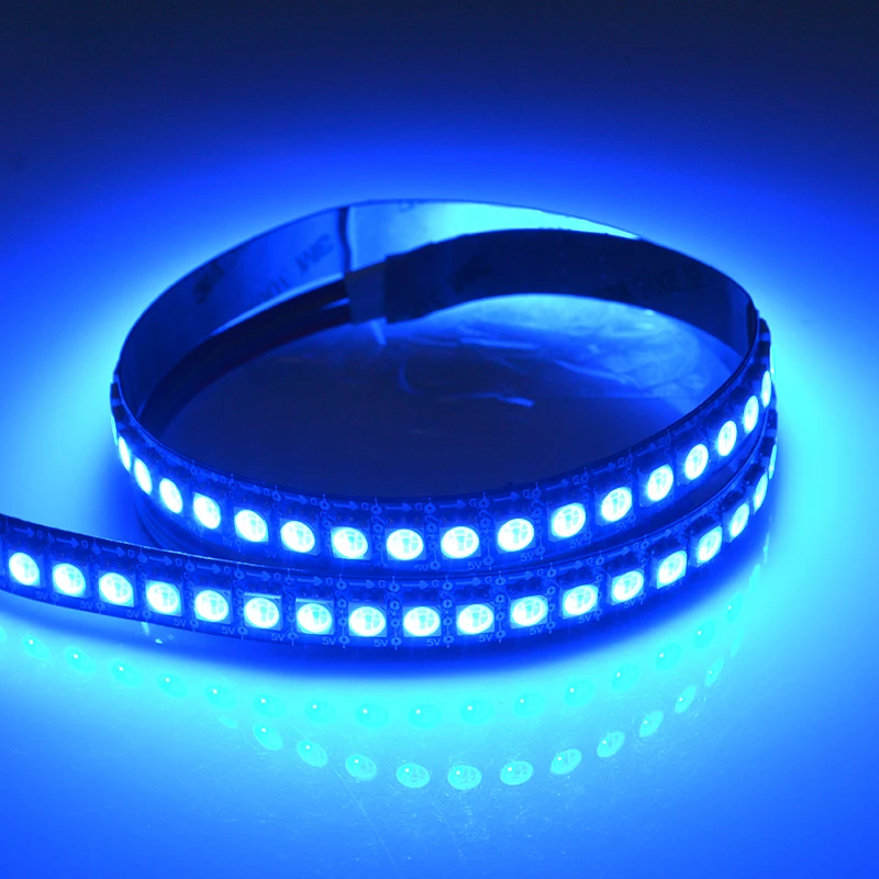 1 м 144 светодиодный s/M HD107S RGB полосы Цифровой пикселей светильник 5050 SMD адресуемых