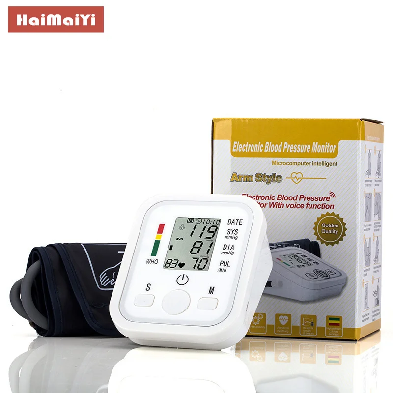 

Upper Arm Tonometer Digital Lcd Blood Pressure Monitor Heart Beat Meter Machine for Measuring Automatic Medical Equipment