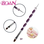 BQAN 1 шт. двухсторонняя УФ-Гель-лак для рисования, цветочный рисунок, кисть для наращивания ногтей, моделирующая ручка для дизайна ногтей
