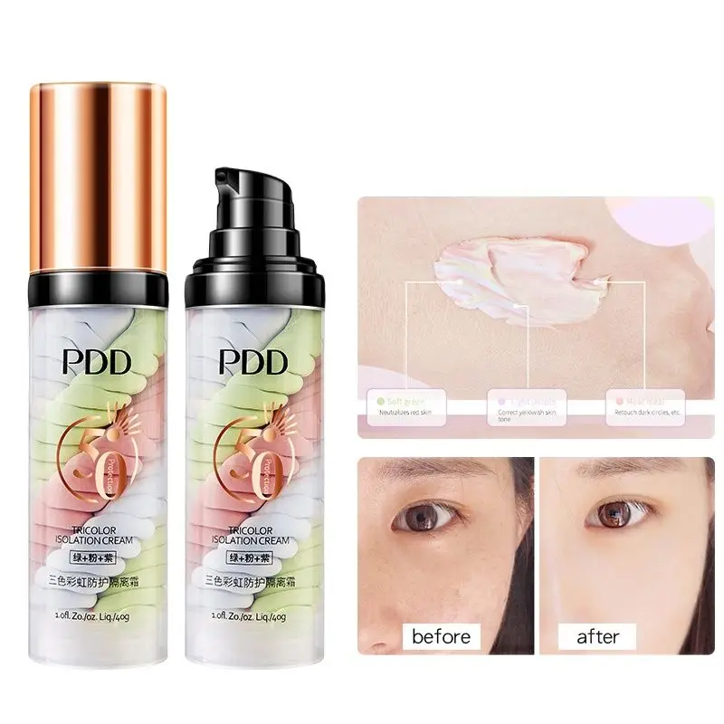 

Three-color Base Primer Shrink Pore Face Moisturizer Lasting Oil Control Matte Bird Feces Isolation Cream Concealer Makeup TSLM1