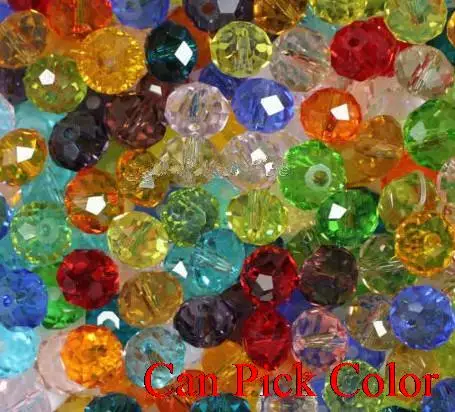 

4mm 500Pcs/lot top quality Mixed Faceted Rondelle Glass Crystal Beads spacer Colored Bracelet necklace Jewelry fgfy4