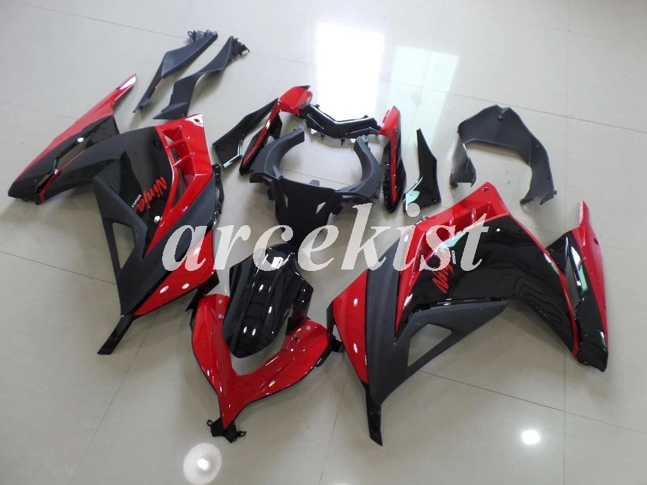 

Комплект обтекателей для мотоцикла из АБС-пластика, подходит для Kawasaki Ninja 300 EX300 ninja300r 2013 2014 2015 13 14 15 16 17 18 19, красный, черный