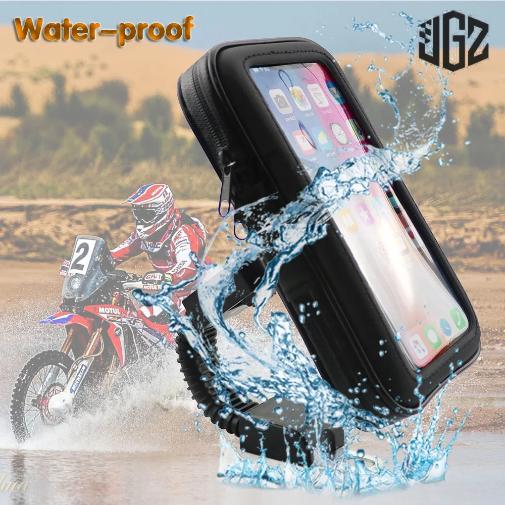 Motorcycle PU Waterproof Phone Holder Bag Stand Bracket For Piaggio Medley Liberty 125 150 Beverly 300 GILERA GP800 FUOCO NEXUS