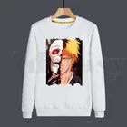 Худи Отбеливающее аниме Kurosaki ichigo Zaraki Kenpachi, свитшот с принтом, трендовая мужская одежда в стиле хип-хоп, мужские худи с круглым вырезом