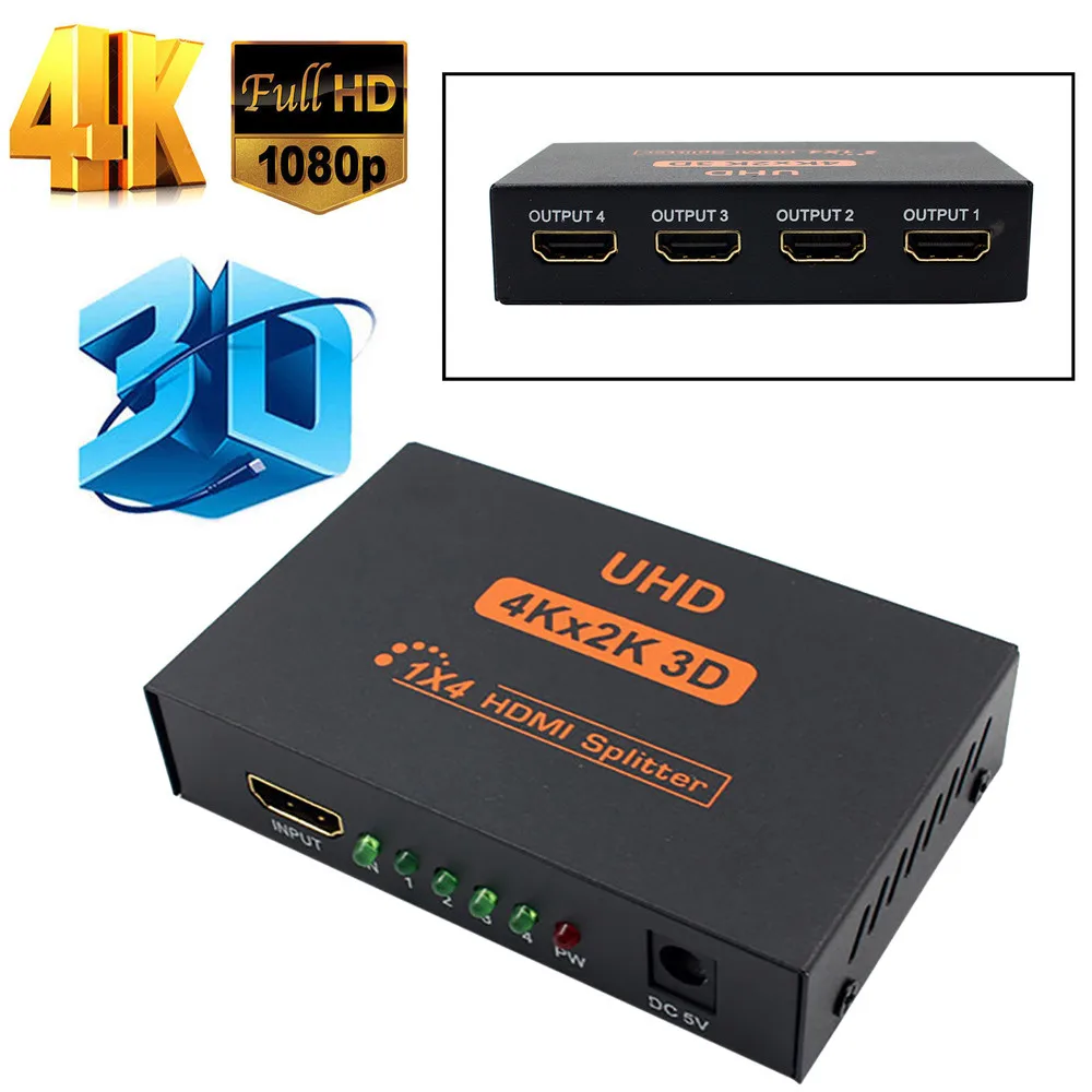 Proble usb-хаб Ultra HD 4K 1 в 4 высокоскоростной выход 3 2 GMbsp порта 3D HDMI Сплиттер