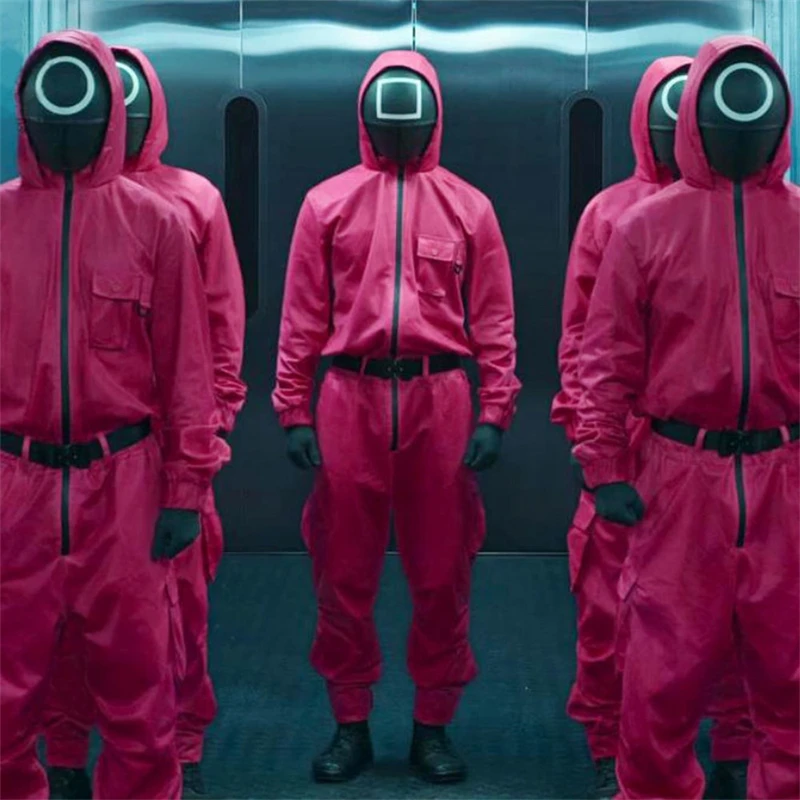 

Костюм для косплея из игры кальмар, одежда с принтом, костюм из игры кальмар, комбинезон для взрослых мужчин и женщин, костюм на Хэллоуин