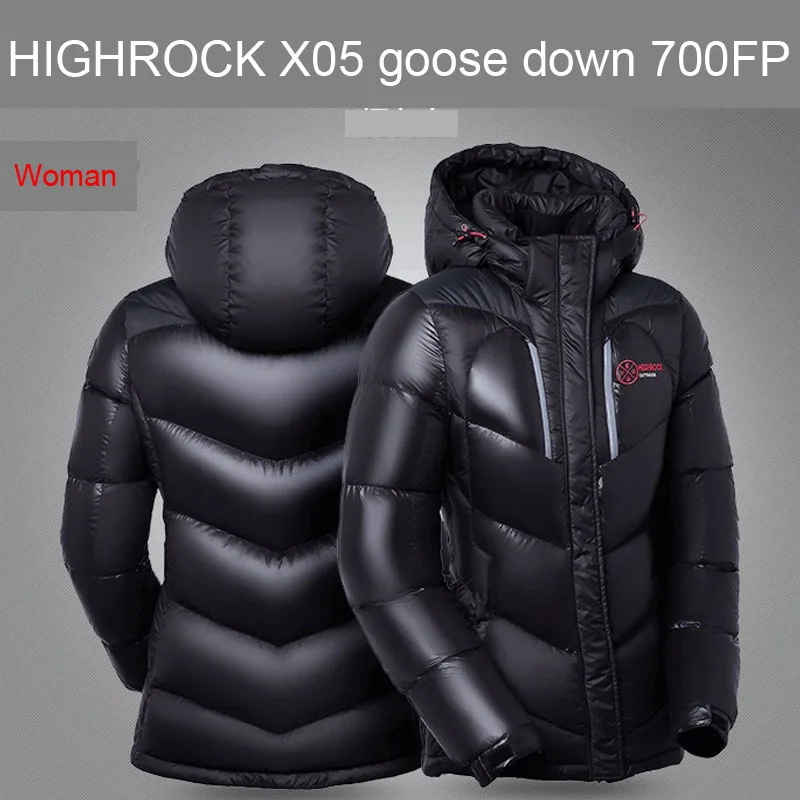 

Сверхлегкая женская зимняя утепленная прочная водонепроницаемая куртка из гусиного пуха черного цвета с портативной сумкой