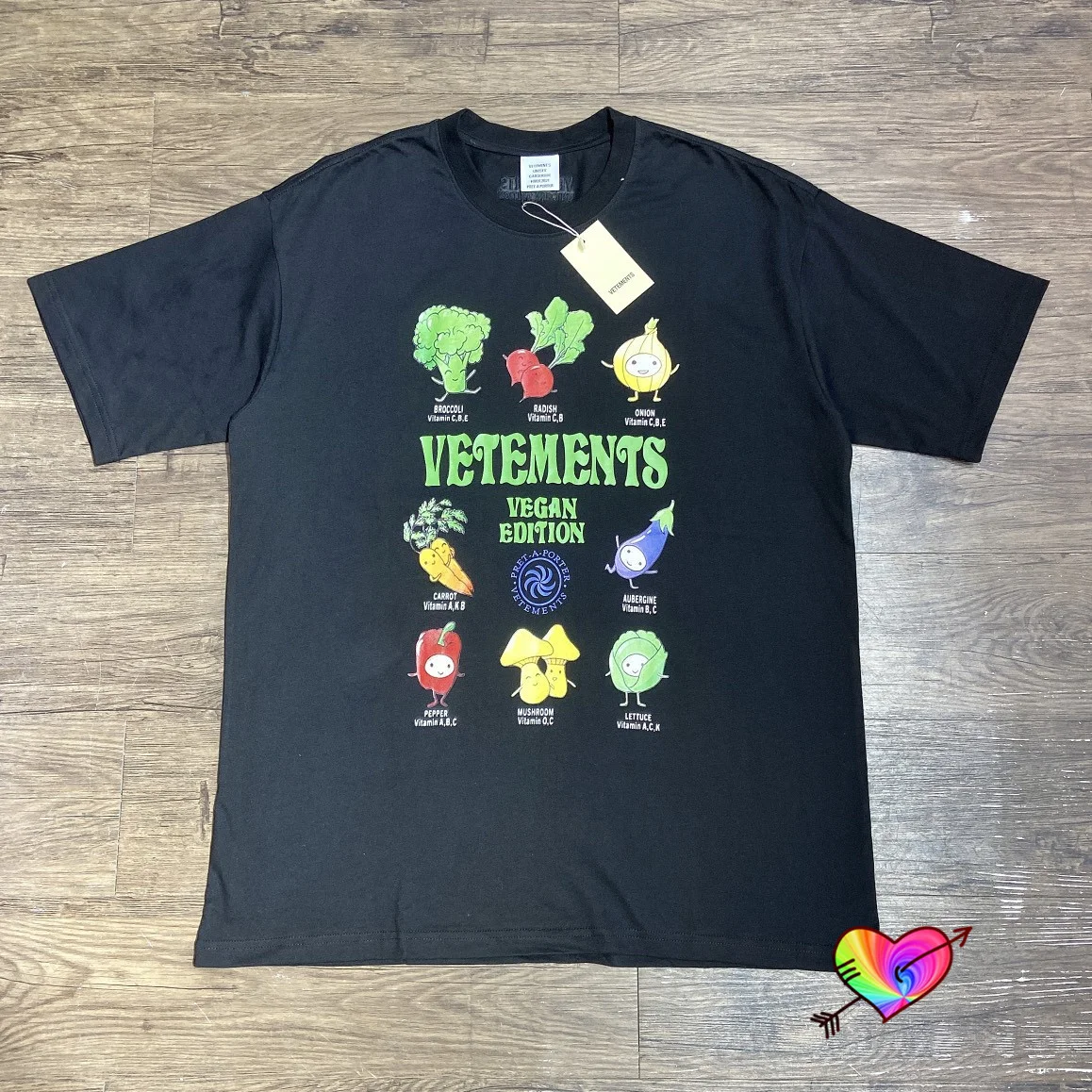 

Черная веганская футболка 2021 для мужчин и женщин 1:1 Высокое качество Многоцветный графический принт вещей футболка VTM Топы оверсайз