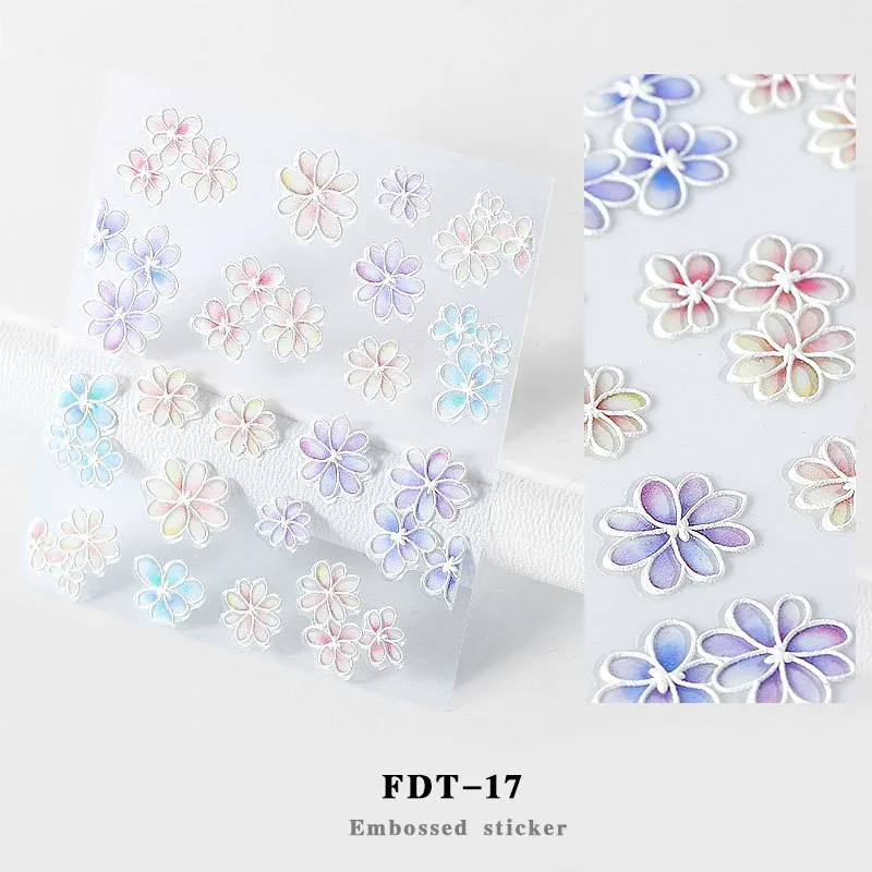 Стикеры 3D на ногти Nail Art, бабочки/цветы/листья, украшения для ногтей, дизайнерские Водные Переводные картинки, модные эмаистичные ногти, аксессуары для тату