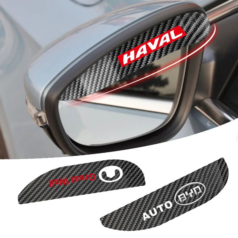 

2Pcs Car Logo Rearview Mirror Carbon Water Proof Stickers For Chevrolet Accessories Cruze Impala S-10 Malibu Sonic Spark Blazer