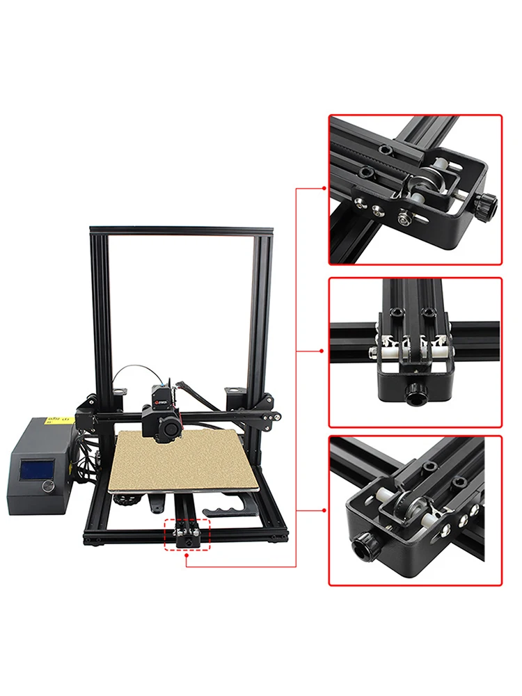 

2021 NEW 3D Printer Accessories Ender-3 CR-10 XY Axis Synchronous Stretch Tensioner Screw Fixing Seat Kit